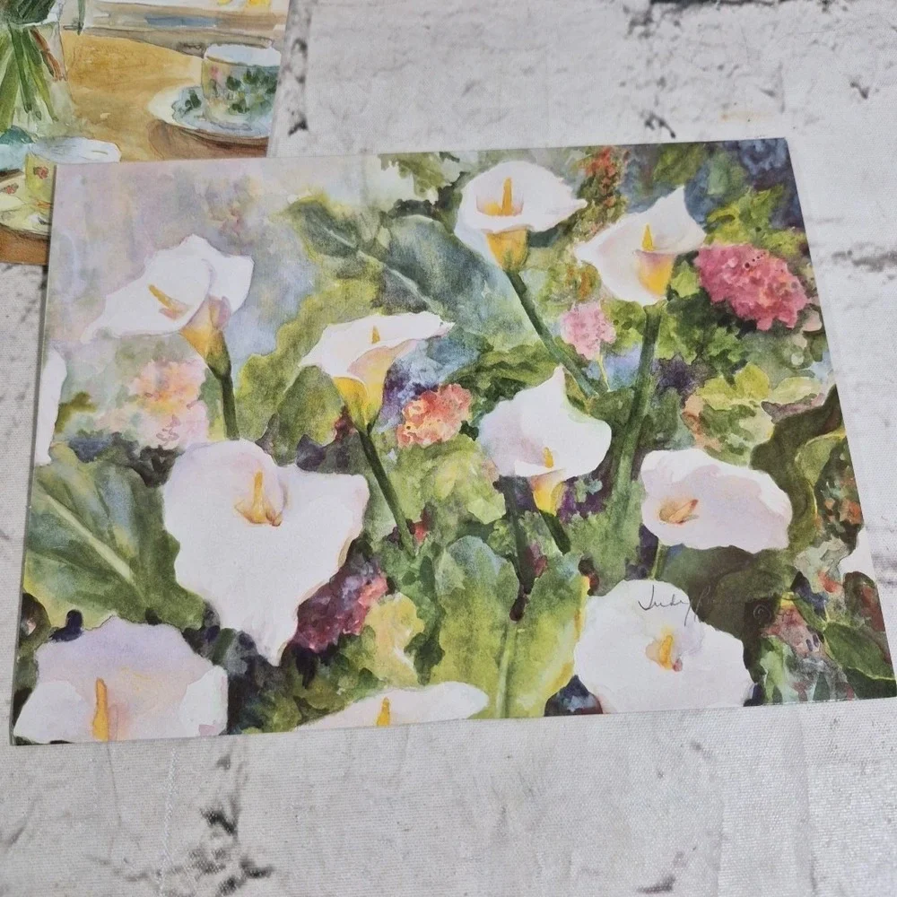 Leanin Tree Judy Buswell Greeting Cards Water Color Floral Lot Assorted